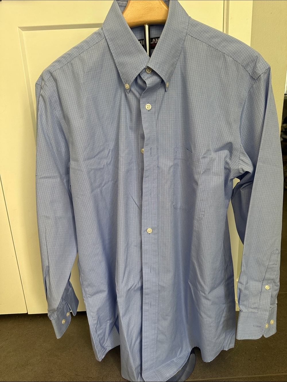 Kirkland Signature Light Blue Micro-Check Dress Shirt